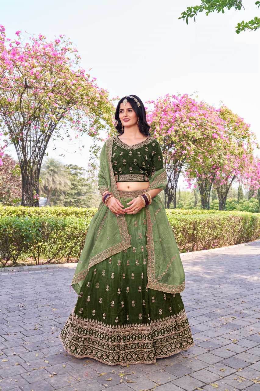 Soft Gold Crush Rajwada Lehenga for Festive Elegance - MYLUXURY LANE ENTERPRISE